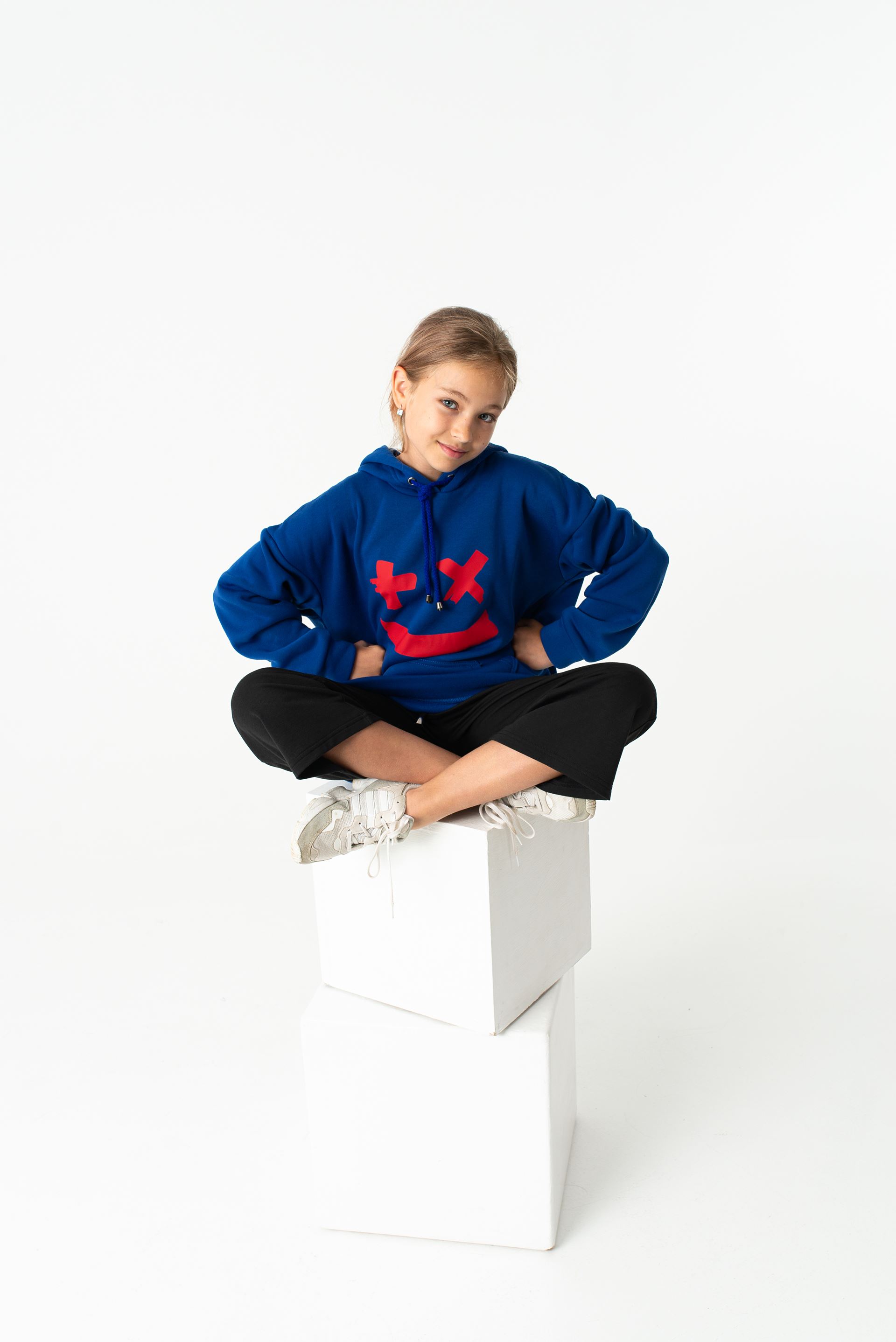 Set blue Marshmello Hoodie and Culottes