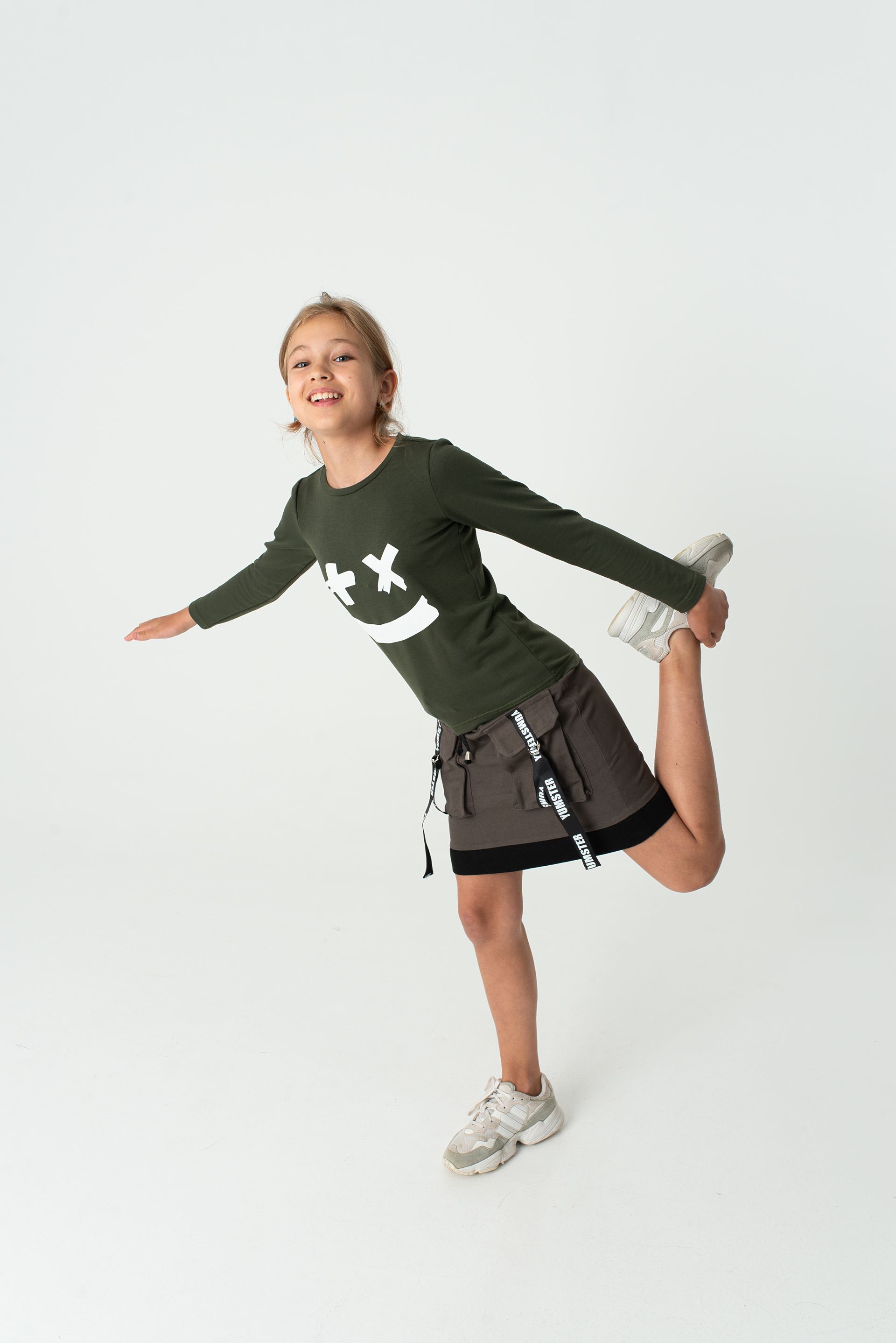 Marshmello Long Sleeve Top and Skirt