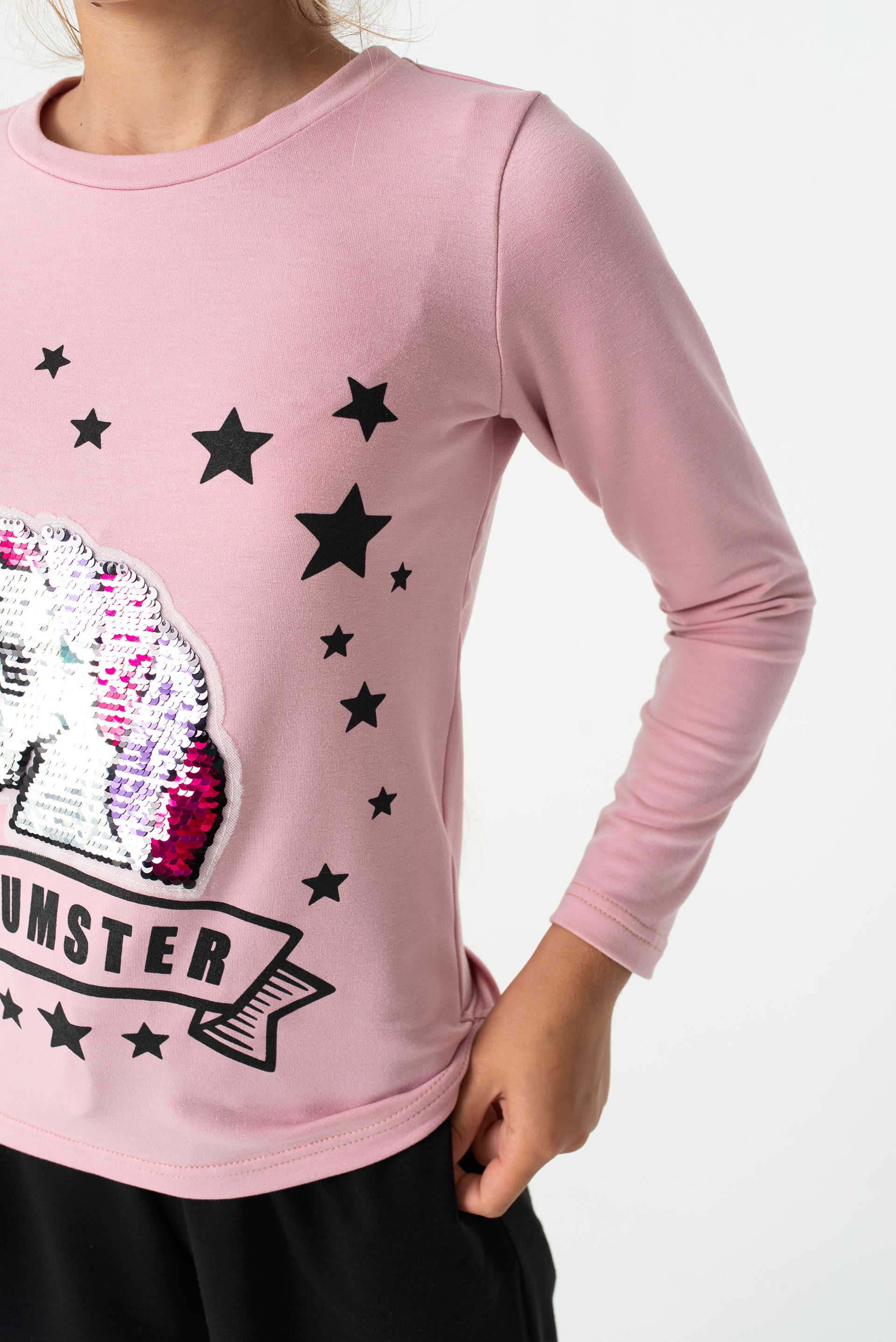 Long sleeve and culottes set Unicorn