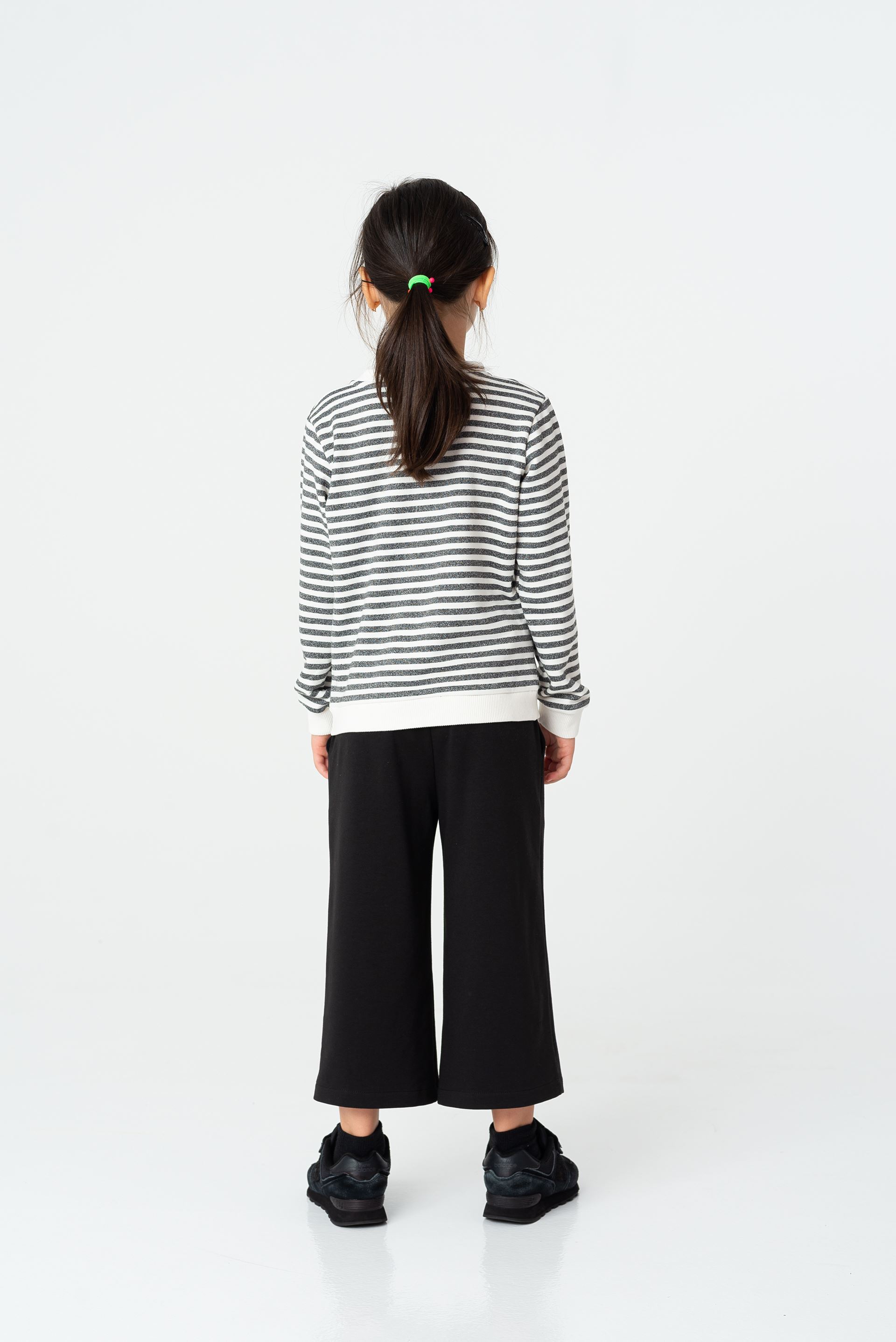 Set of sweatshirt with stripes and culottes
