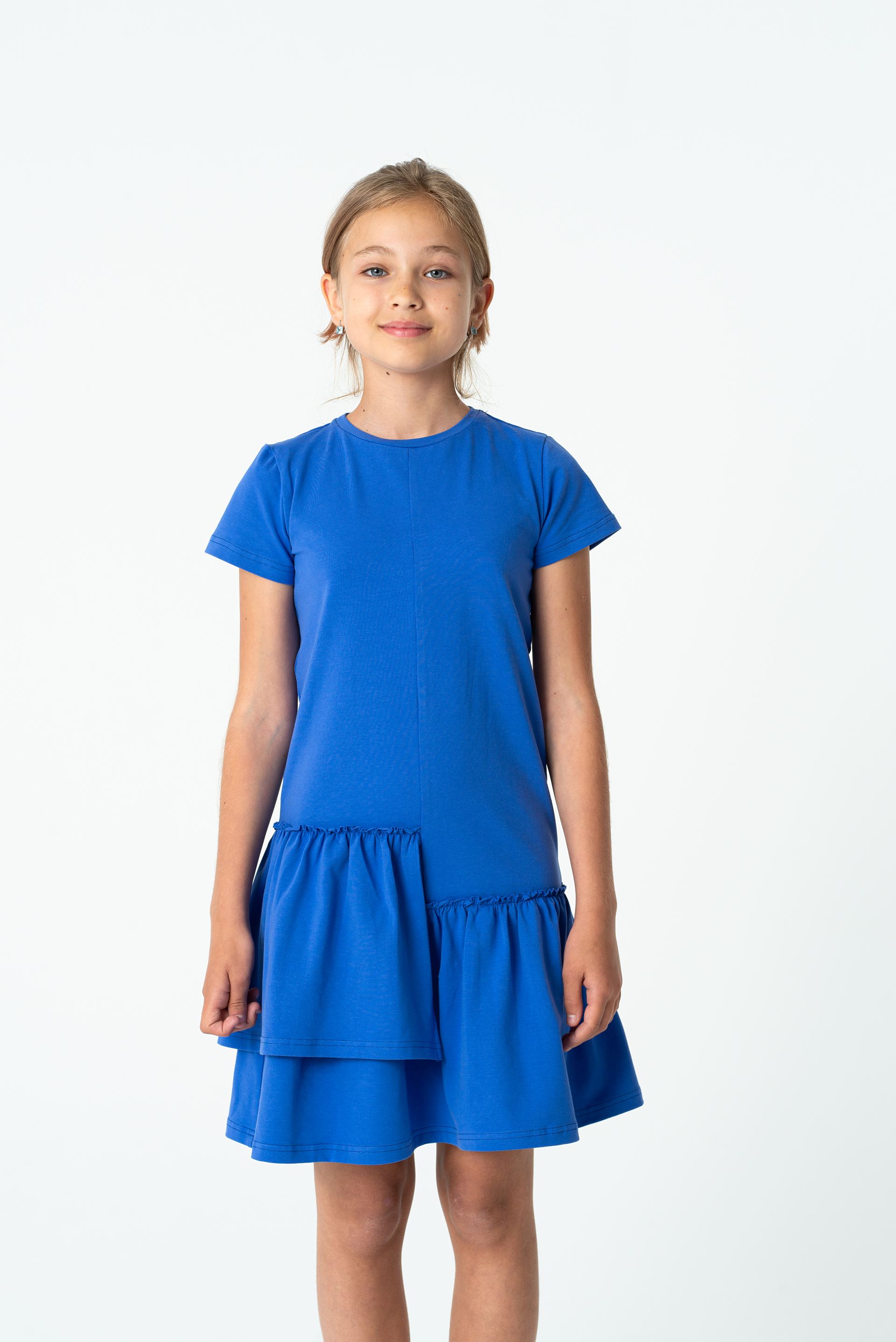 Blue dress with ruffles