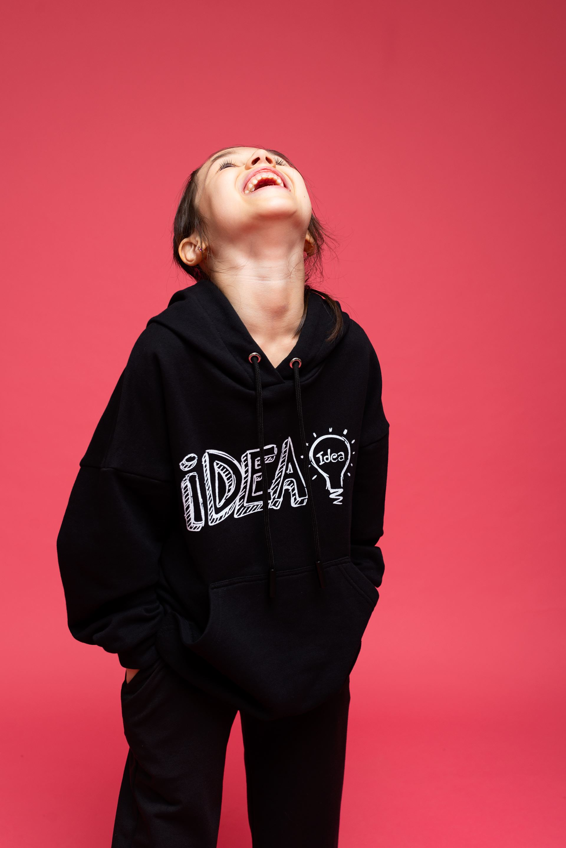 Hoodie black with IDEA print