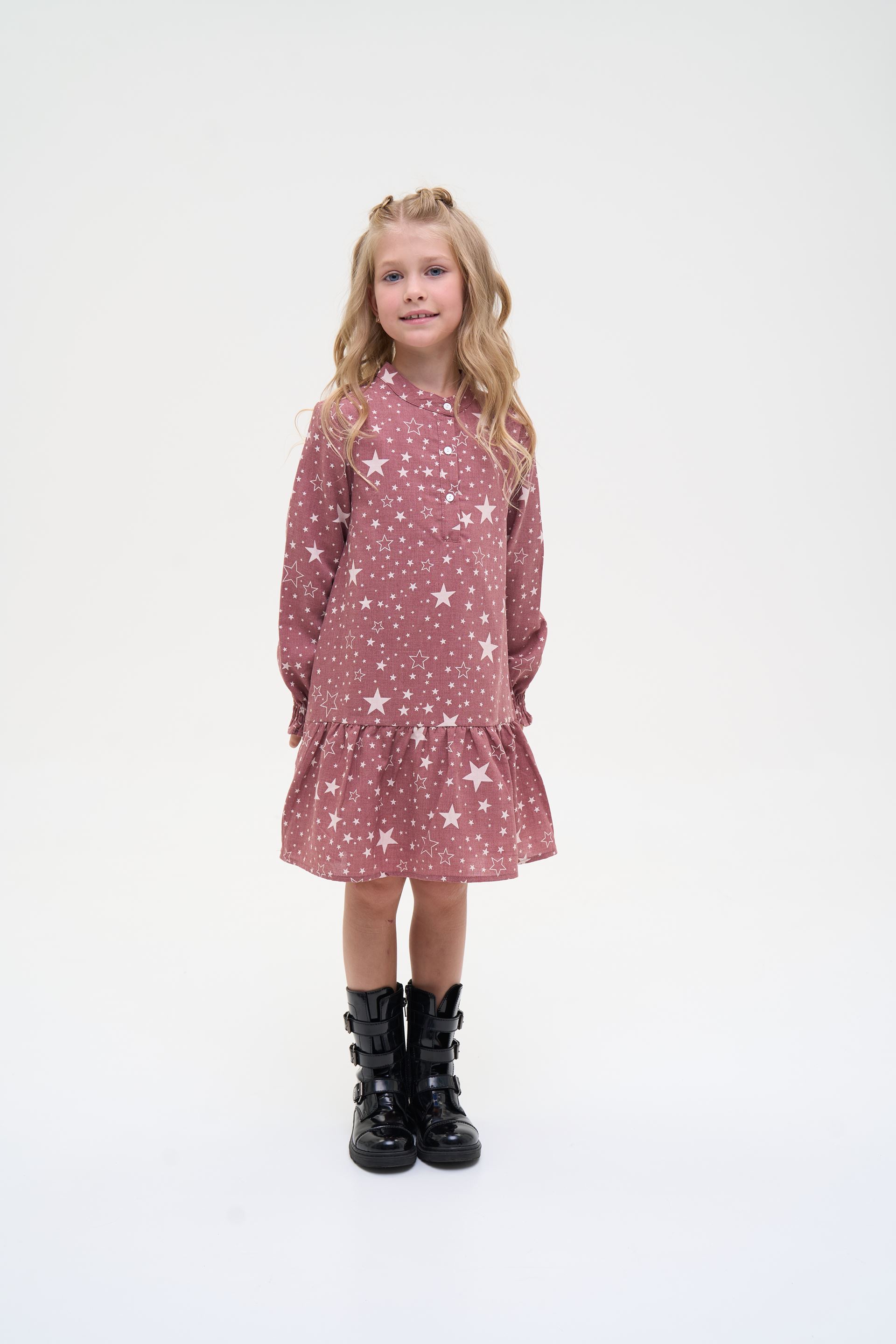 Long sleeve dress, star print