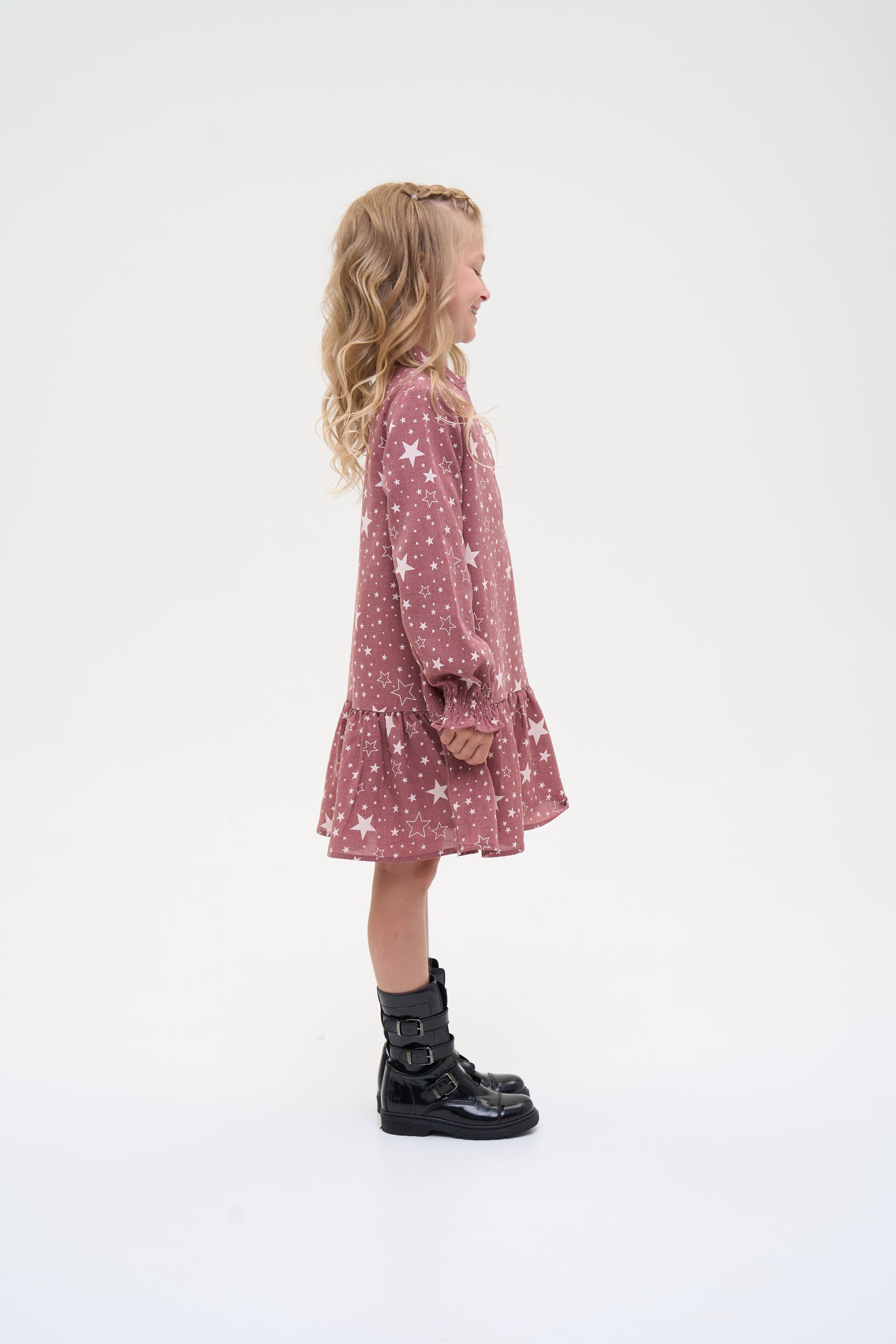 Long sleeve dress, star print