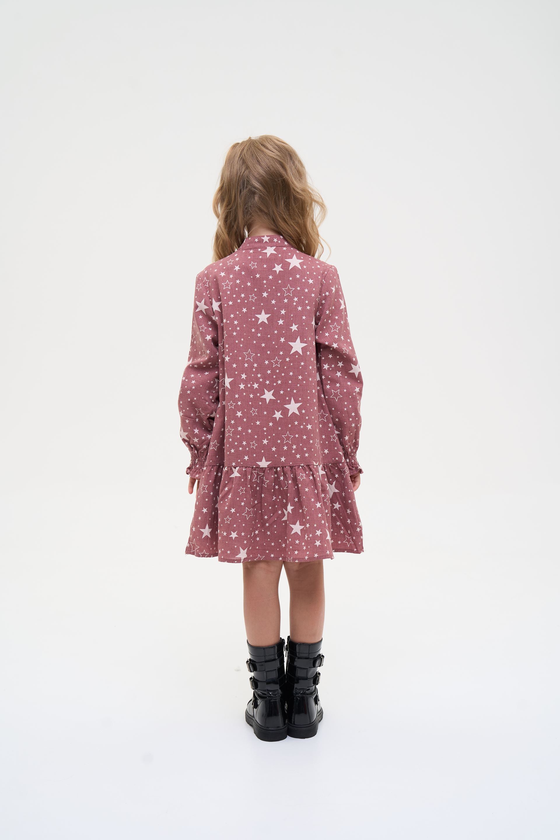 Long sleeve dress, star print