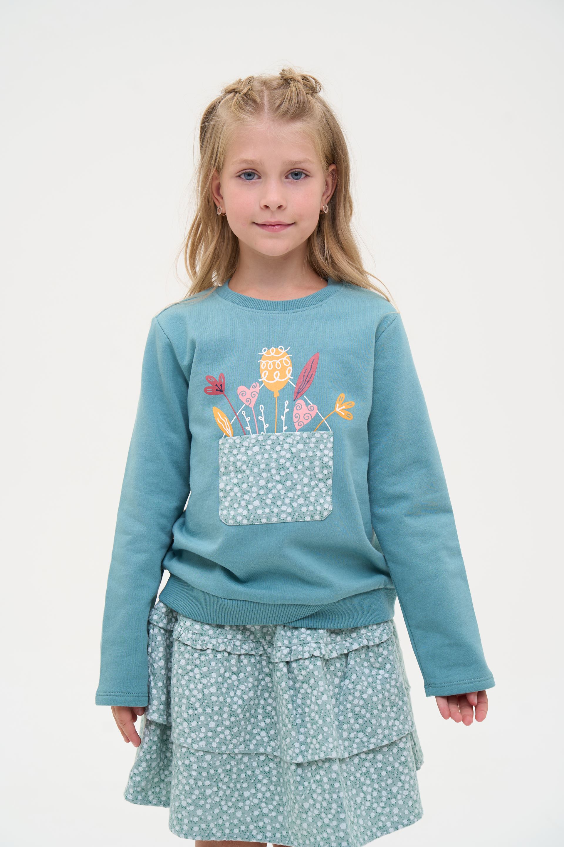 Set for a girl - sweatshirt and short skirt