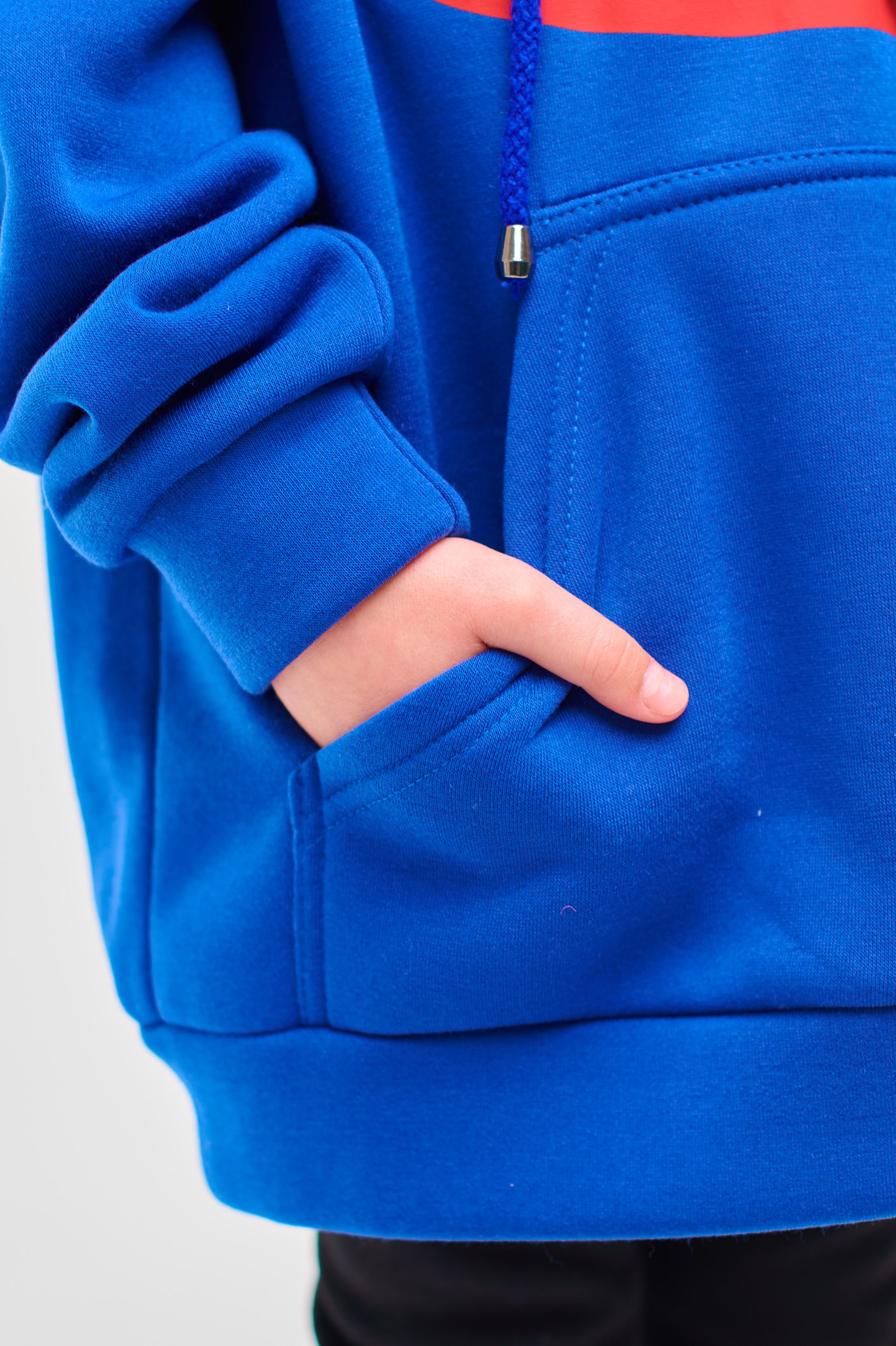 Hoodie blue with a smile for girls