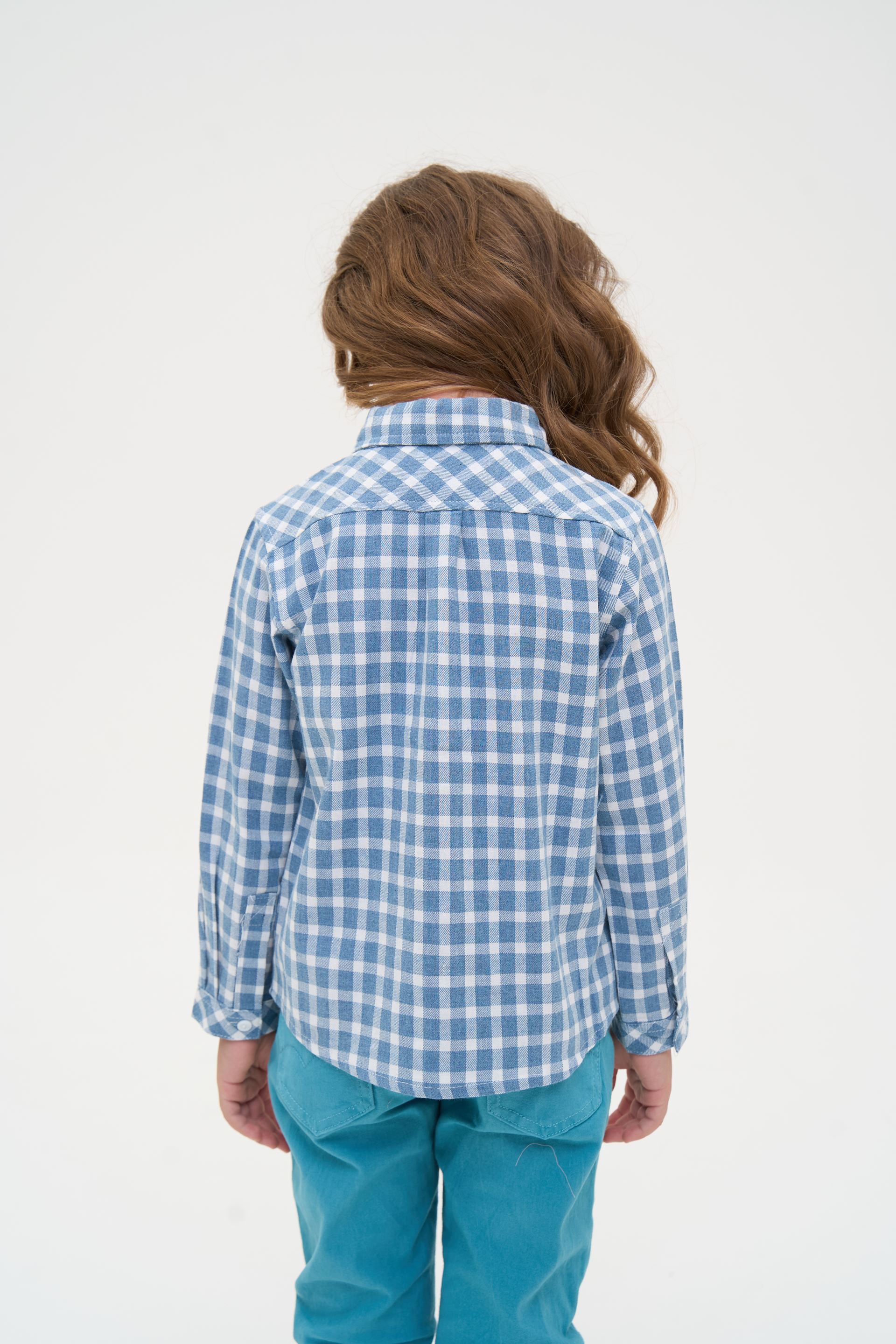 Shirt for a girl turquoise cage