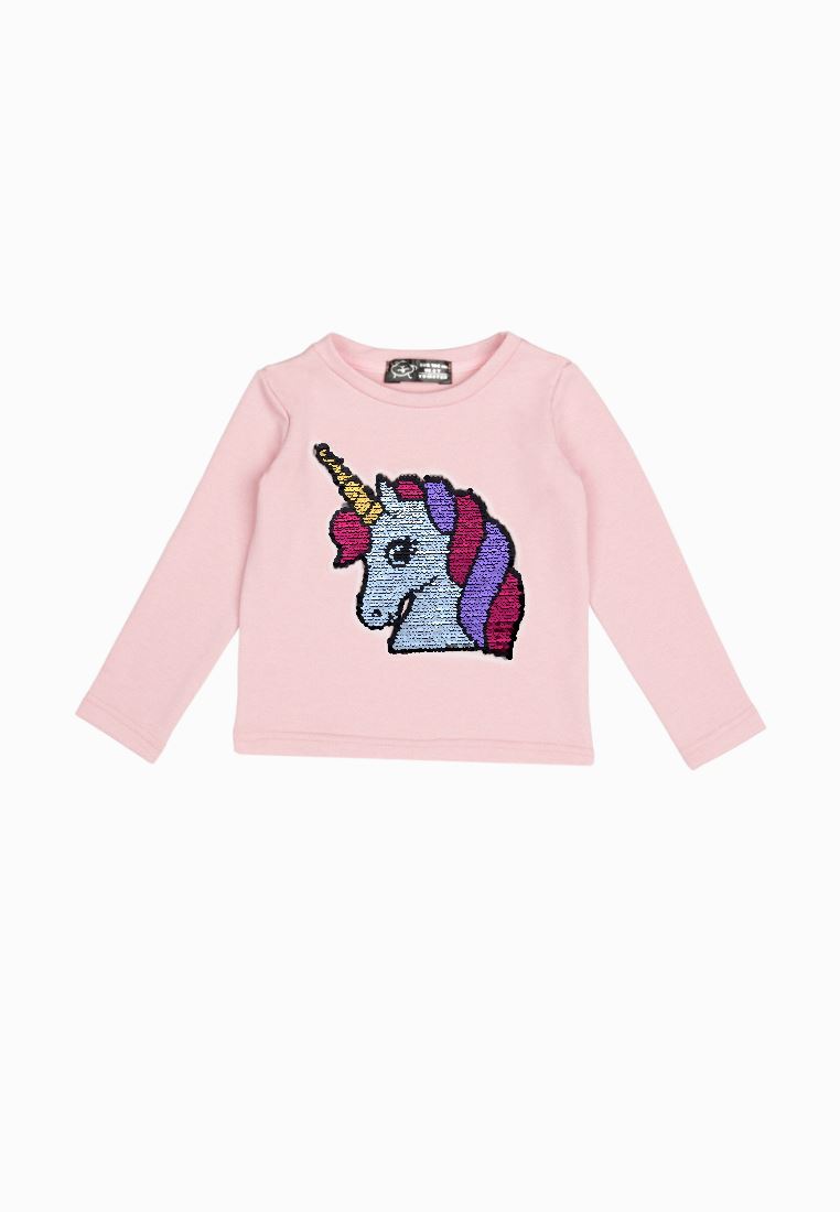 Longsleeve pink with Unicorn for girl