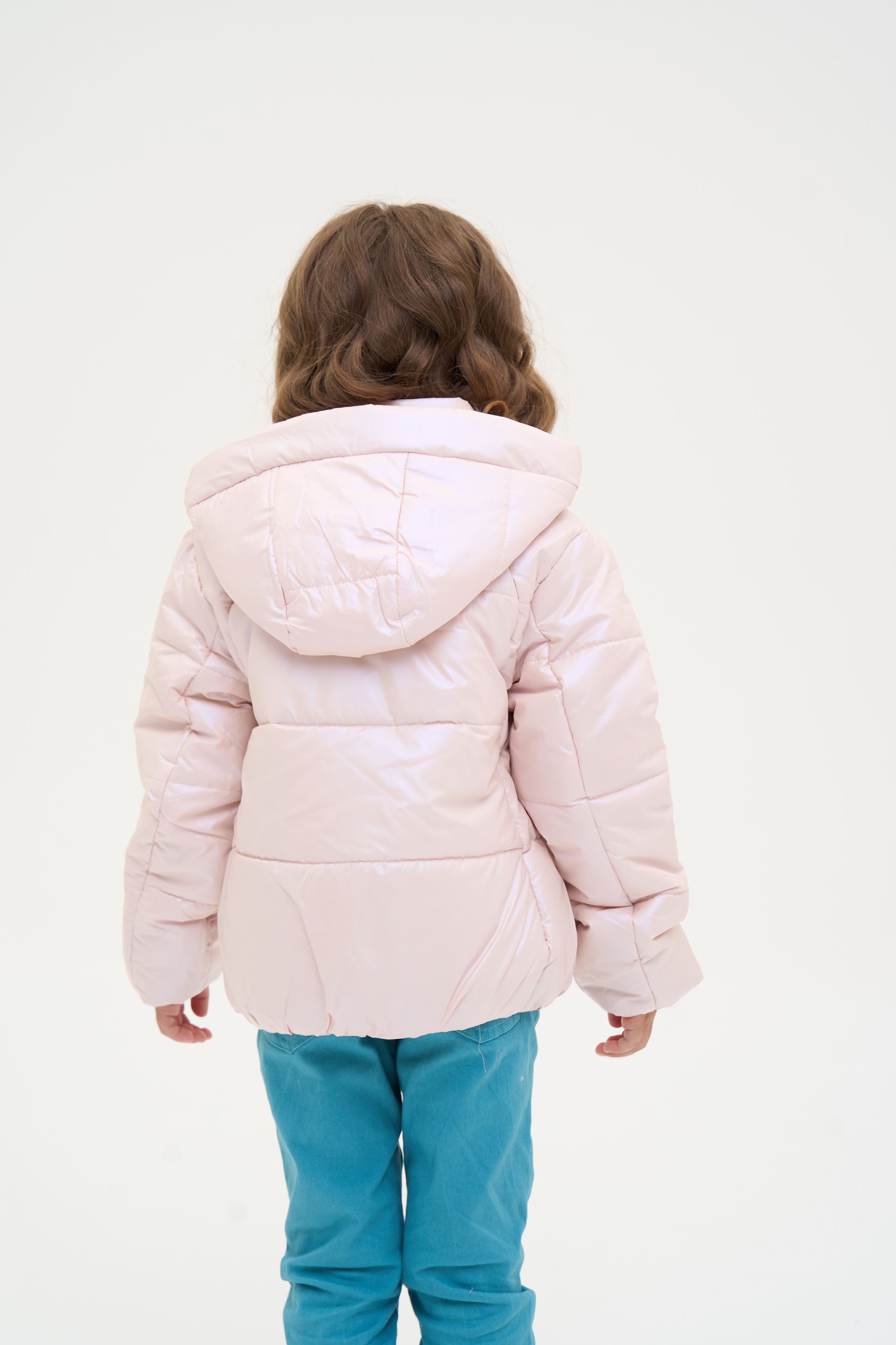 Down jacket for girls light pink