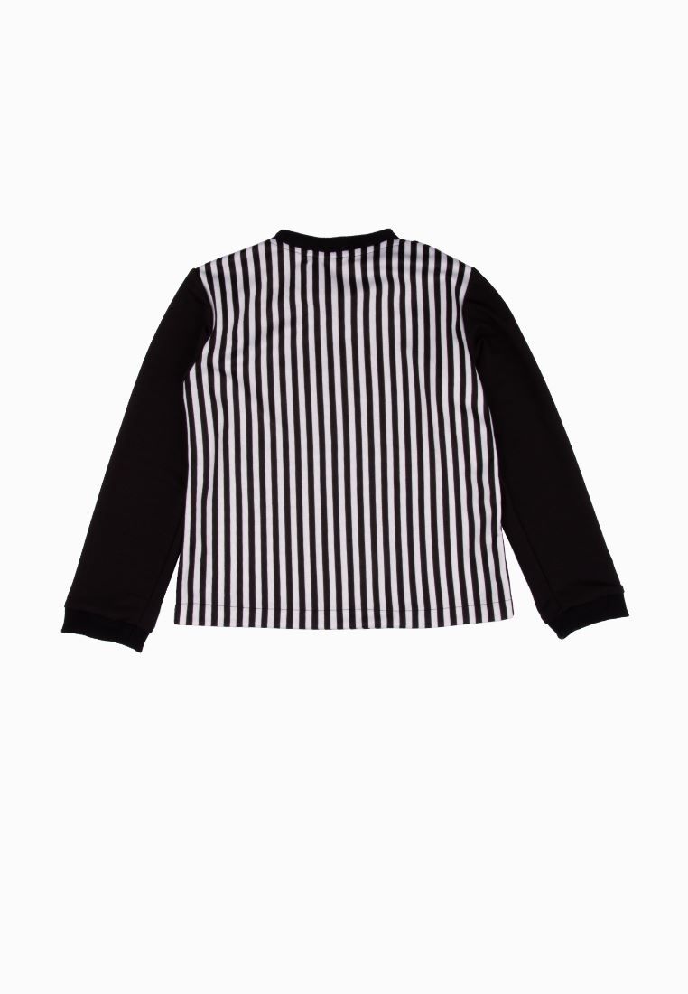 Skull print striped long sleeve top