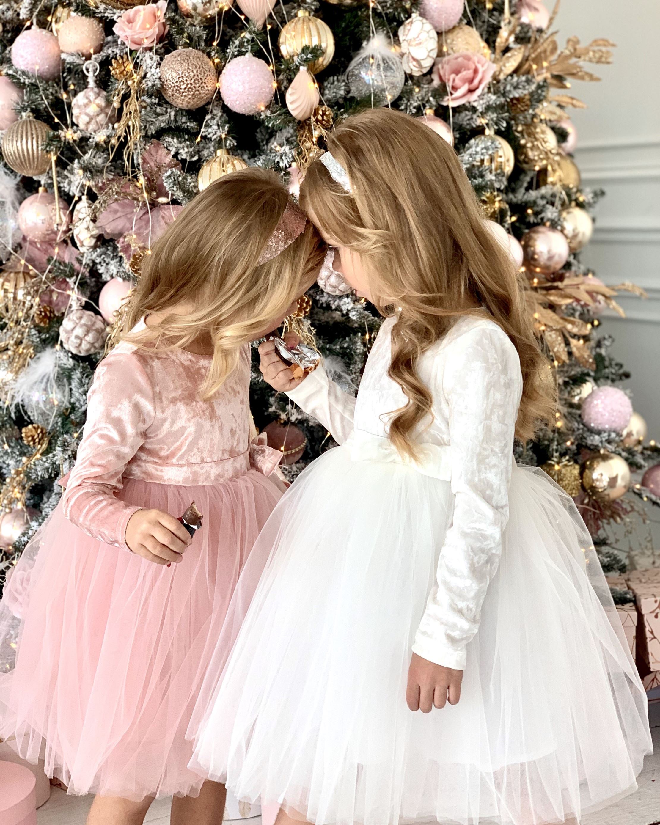 Dress elegant velor powdery