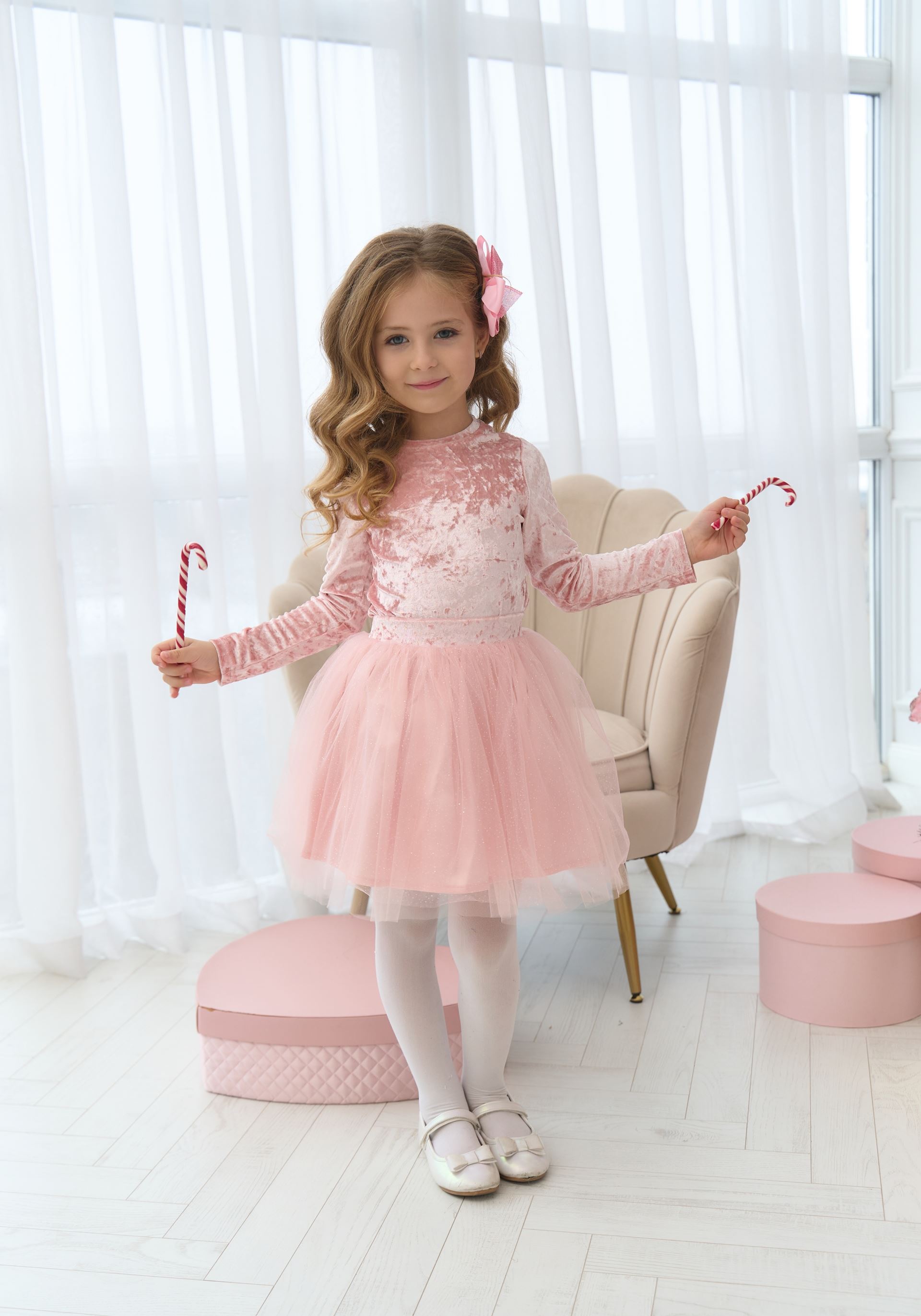 Dressy set of long sleeve and tutu skirt