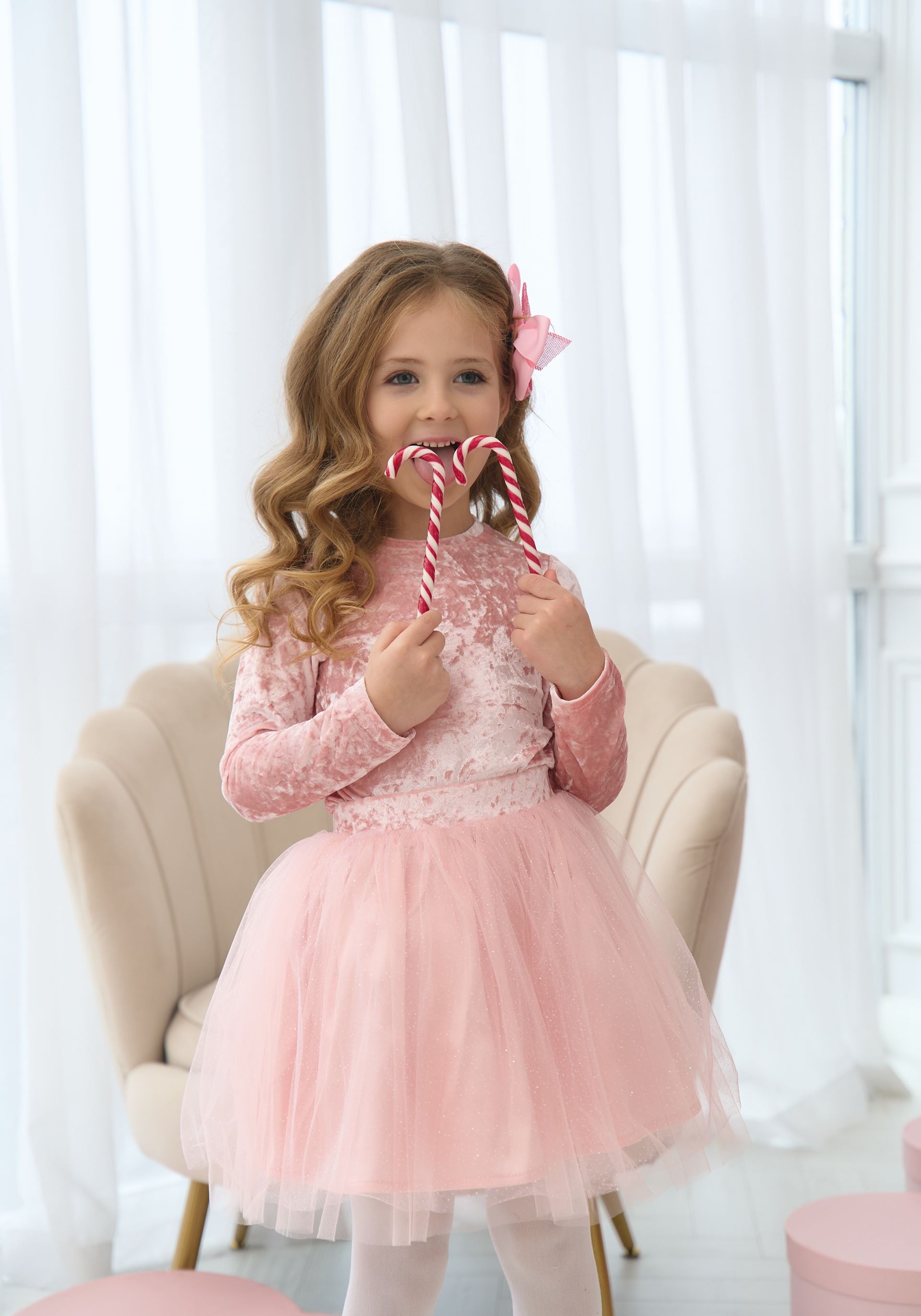 Dressy set of long sleeve and tutu skirt